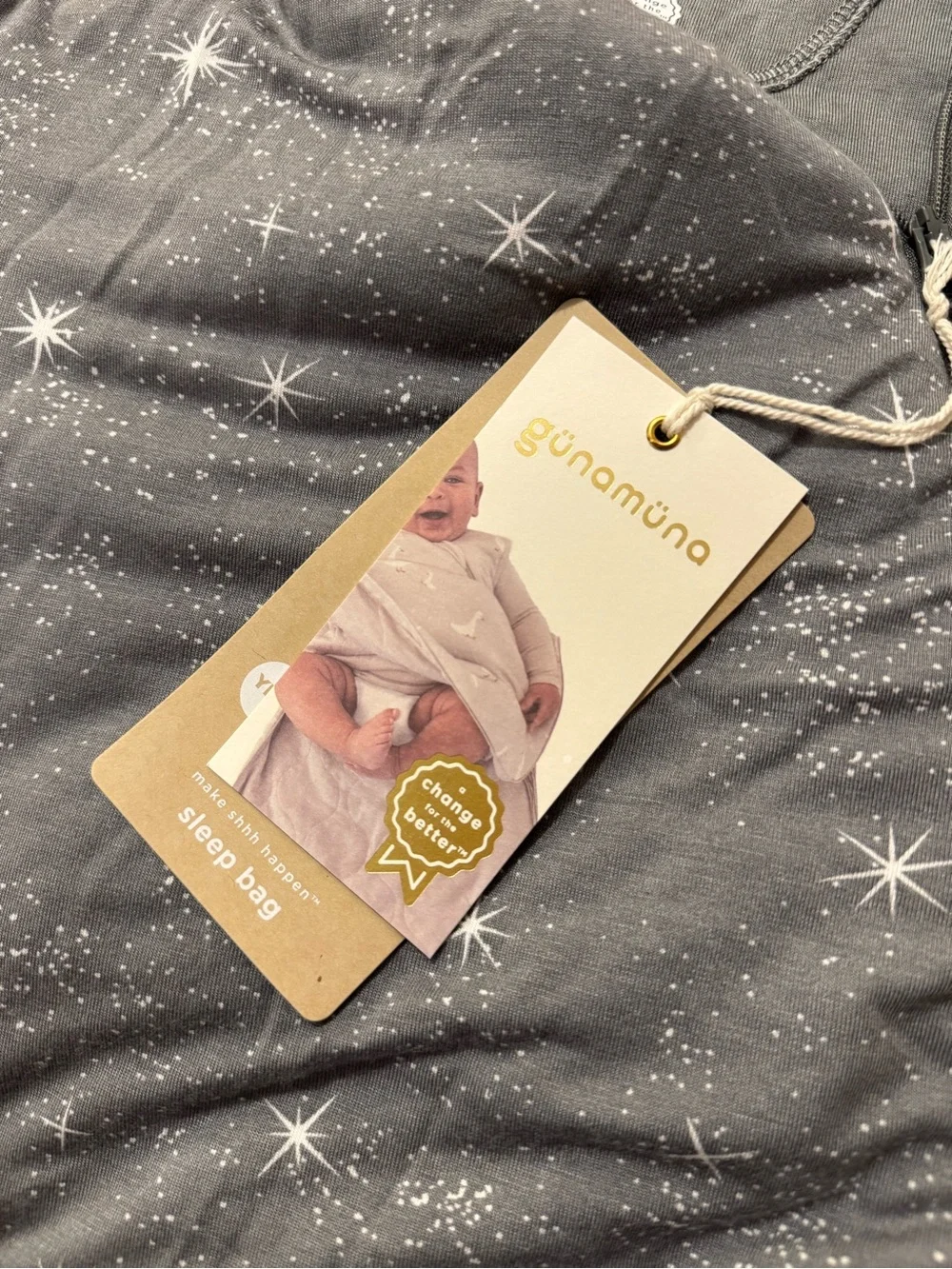 Toddler Star Print Sleep Sack - Gray
